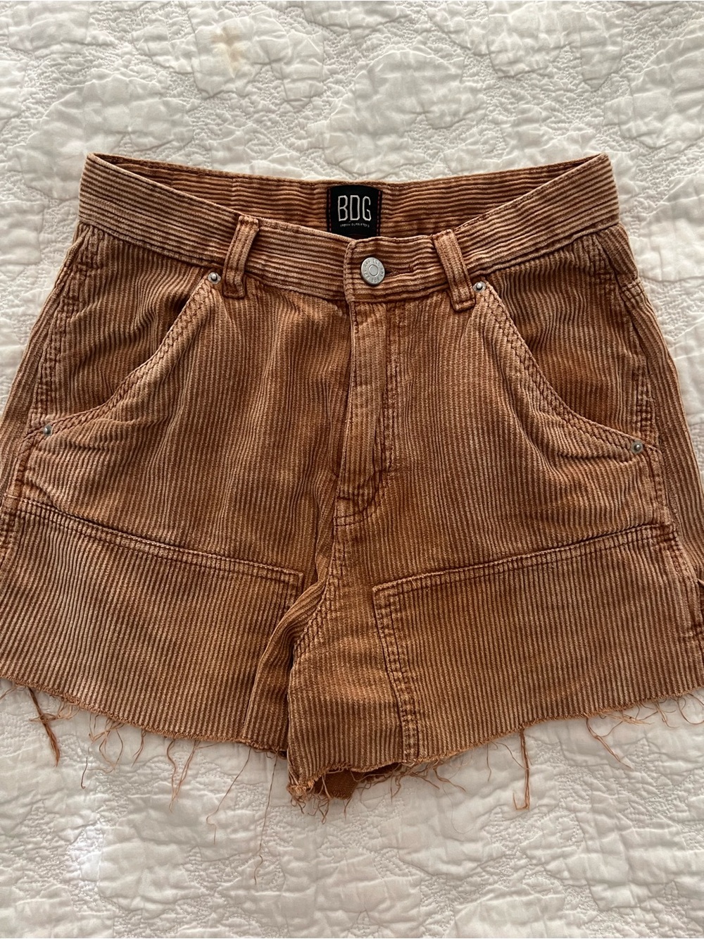 BDG Brown Corduroy High-Rise Shorts